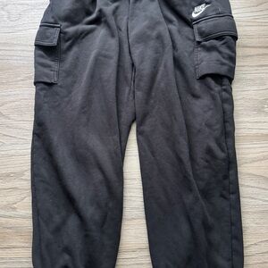 Nike Kids Black Joggers with Cargo Pockets